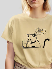 Women's Funny Cat Supima Cotton T-shirt