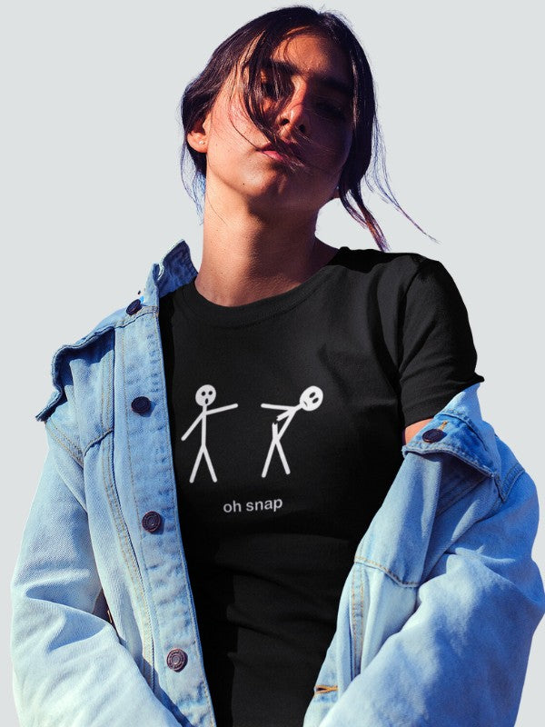 Women's Funny Supima T-shirt - Oh Snap