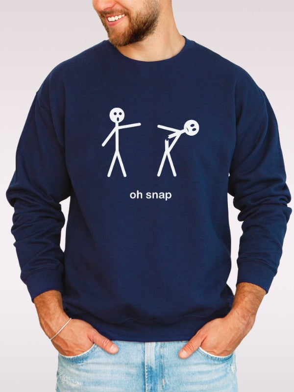 Men's Funny Oversized Sweatshirt - Oh Snap