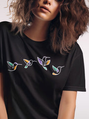 Women's Flying Birds Art Supima T-shirt