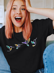 Women's Flying Birds Oversized T-Shirt