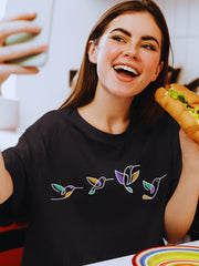 Women's Flying Birds Oversized T-Shirt