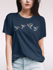 Women's Flying Birds Art Supima T-shirt