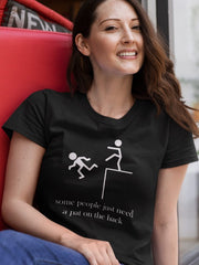 Women's Black Color Humor T-Shirt