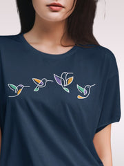 Women's Flying Birds Art Supima T-shirt