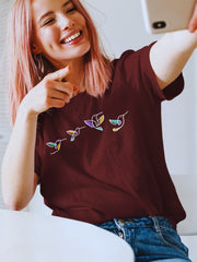 Women's Flying Birds Oversized T-Shirt