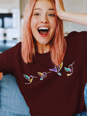 Women's Flying Birds Oversized T-Shirt