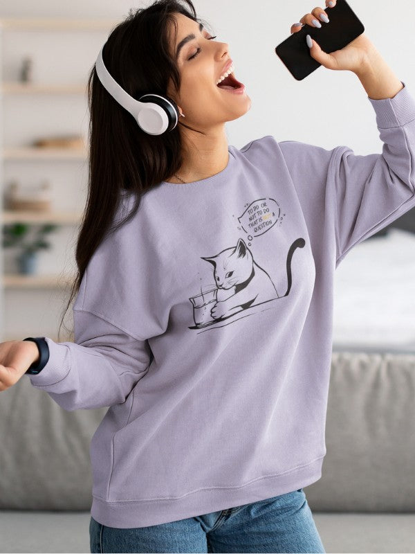 Women's Funny Cat Oversized Sweatshirt