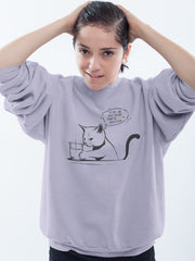 Women's Funny Cat Oversized Sweatshirt