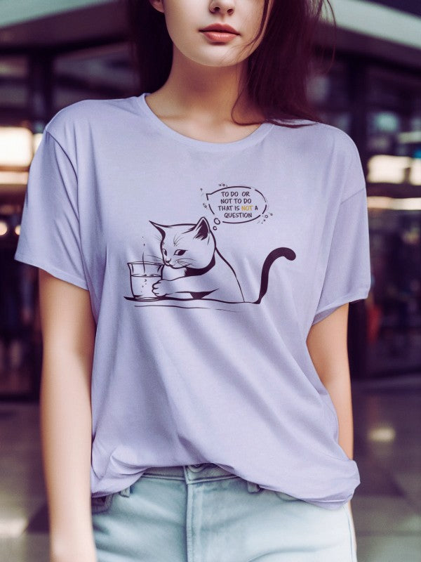 Women's Funny Cat Supima Cotton T-shirt