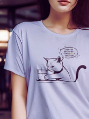 Women's Funny Cat Supima Cotton T-shirt