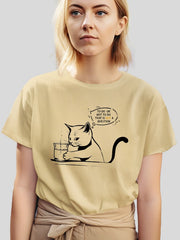 Women's Funny Cat Supima Cotton T-shirt