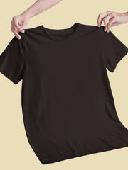 Men's Coffee Brown Color Plain T-Shirt