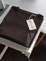 Men's Coffee Brown Color Plain T-Shirt