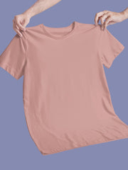 Women's Flamingo Color Regular Fit Plain T-Shirt