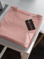 Women's Flamingo Color Regular Fit Plain T-Shirt