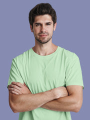 Men's Jade Color Regular Fit Plain T-Shirt