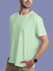 Men's Jade Color Regular Fit Plain T-Shirt