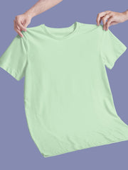 Men's Jade Color Regular Fit Plain T-Shirt