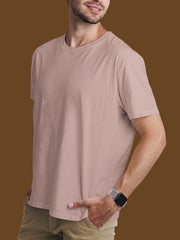 Men's Regular fit Mushroom Color T-Shirt