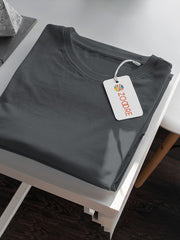 Men's Steel Grey Plain T-Shirt