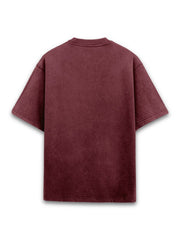 Oversized Maroon T-shirt - Fast Food