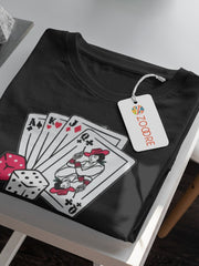 Men's Black Card and Dice T-Shirt