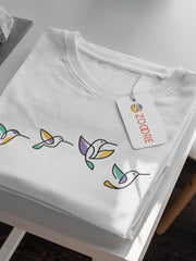 Men's White T-Shirt - Flying Birds