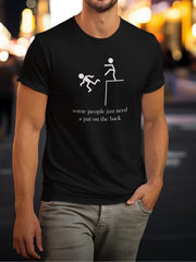 Men's Black Color Humor T-Shirt