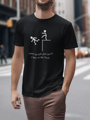 Men's Black Color Humor T-Shirt