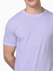 Men's Lavender Supima Cotton Plain T-shirt