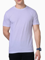 Men's Lavender Supima Cotton Plain T-shirt