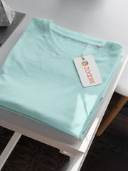 women's Mint Color Regular Fit Plain T-Shirt