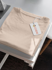 Men's Peach Color Regular Fit Plain T-Shirt