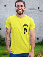 Men's T-Shirt - Cat On The pocket