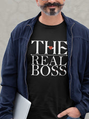 Men's Black T Shirt - The Real Boss