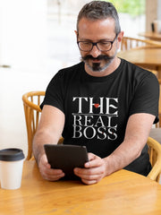 Men's Black T Shirt - The Real Boss