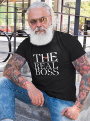 Men's Black T Shirt - The Real Boss