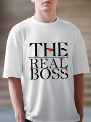 Men's White T-Shirt - The Real Boss