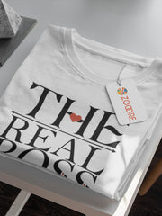 Women's White T-Shirt - The Real Boss