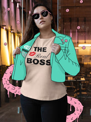 Women's Funny T Shirt - The Real Boss