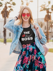 Women's Funny T Shirt - The Real Boss