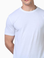 Men's White Supima Cotton Plain T-shirt