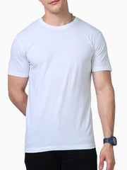 Men's White Supima Cotton Plain T-shirt